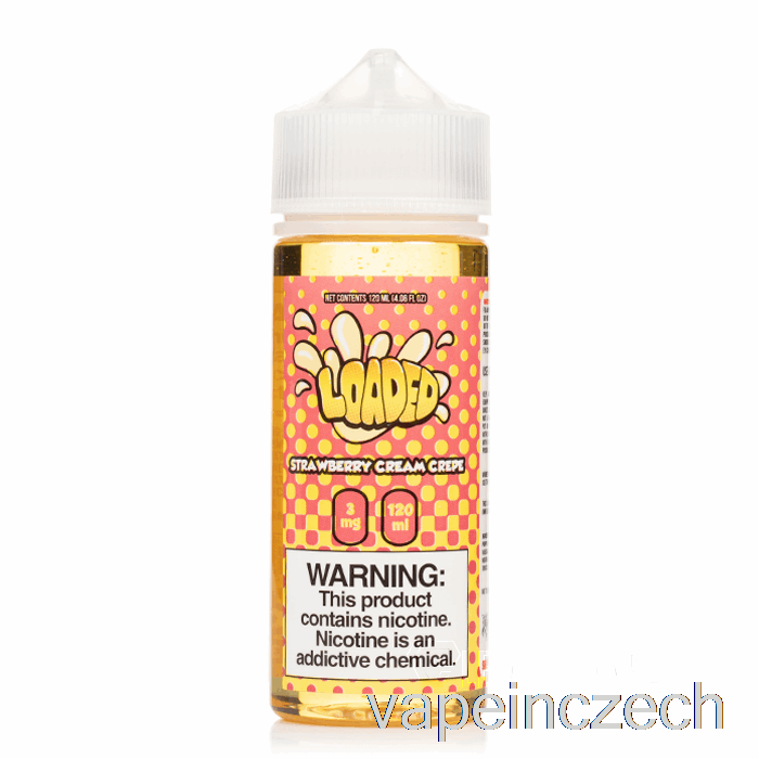 Jahodový Krémový Krep - Plněný E-liquid - Nemilosrdné Páry - 120 Ml 0mg Vape Pero